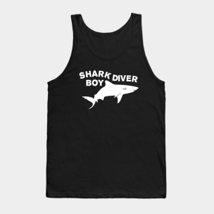 Shark Diver Boy Tank Top